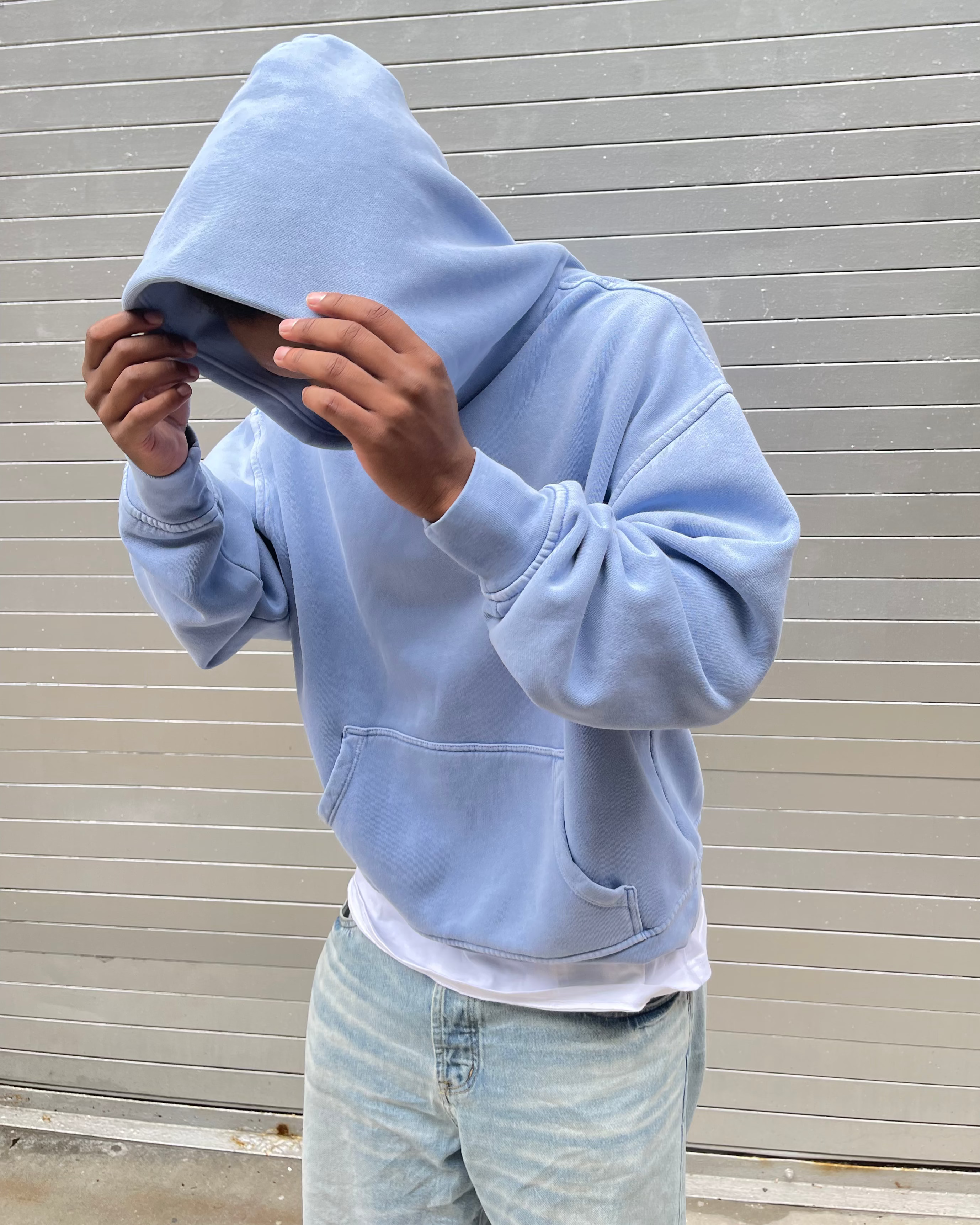 VINTAGE ICE BLUE HOODIE