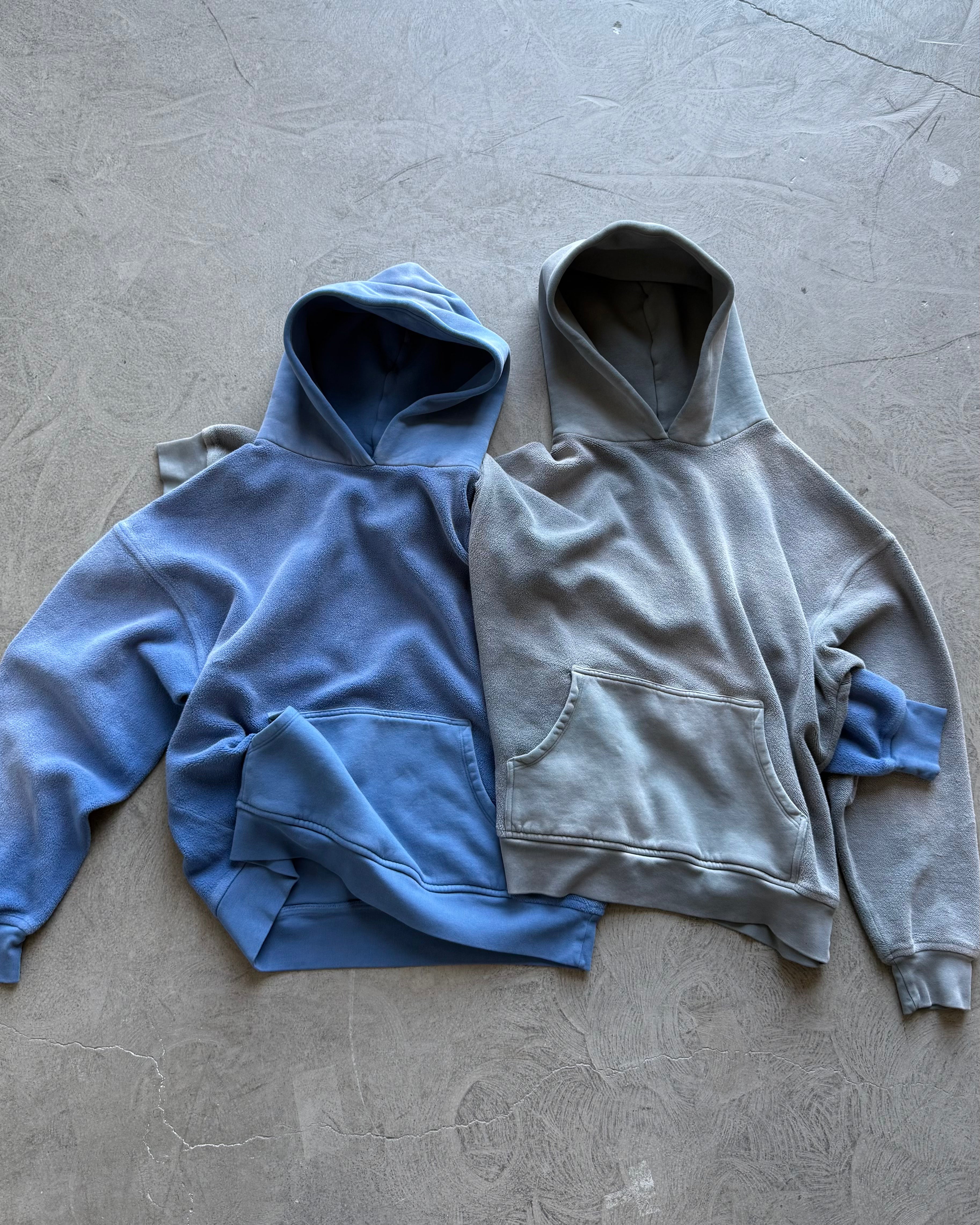 FADED BLUE REVERSE HOODIE